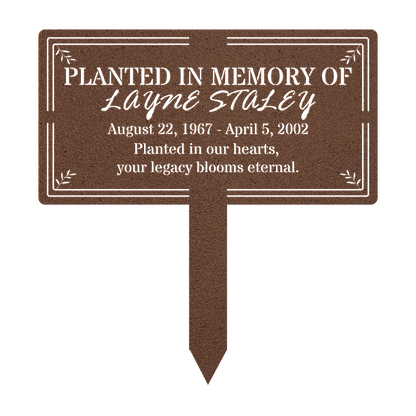Pet memorial garden plaque