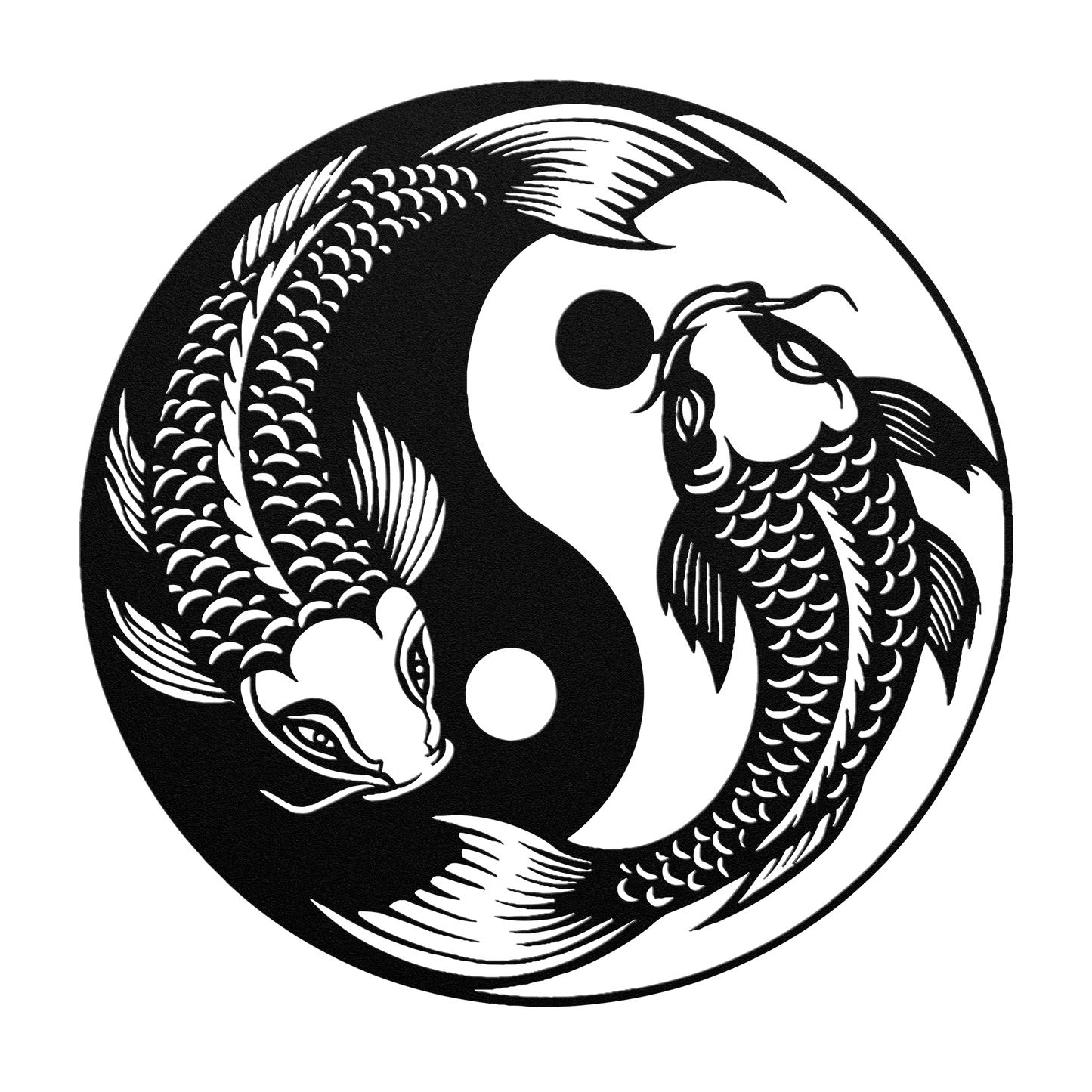 Japandi koi fish sculpture