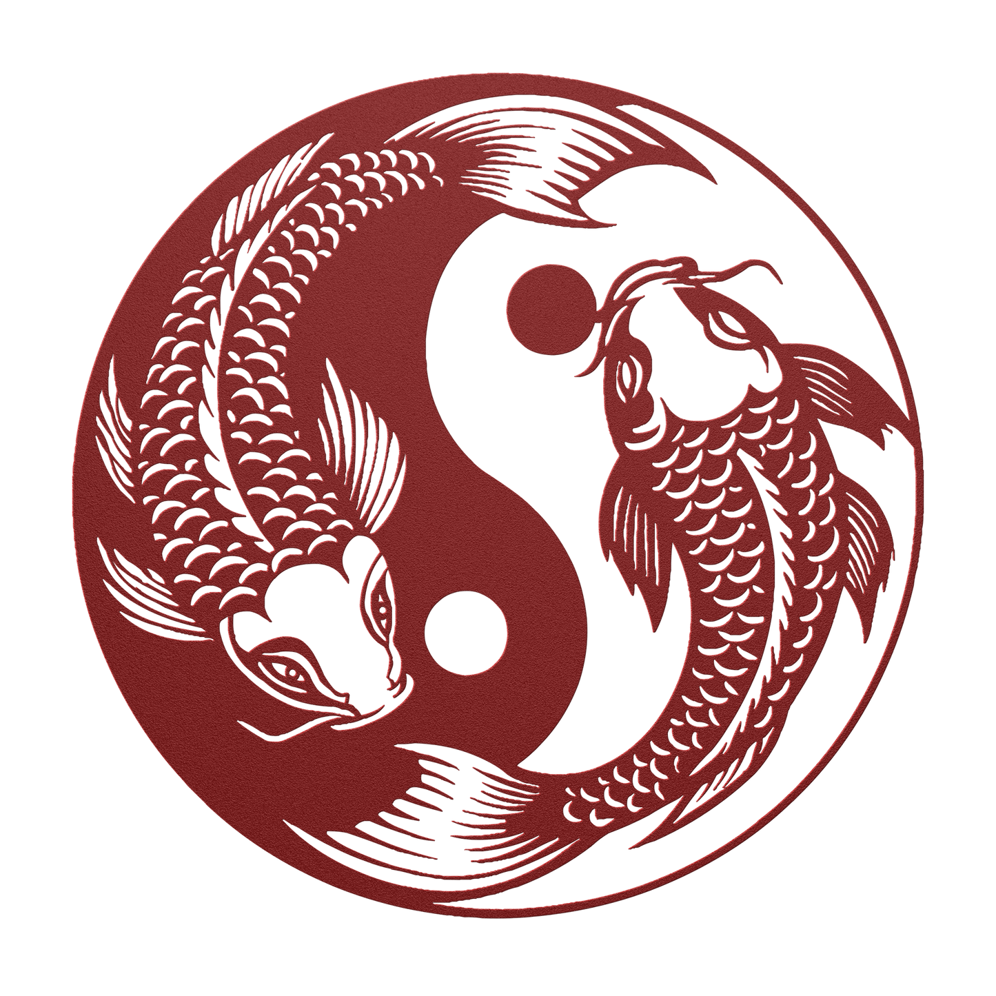 Asian-style koi metal sign