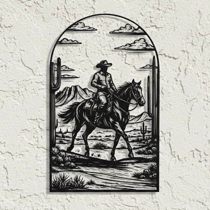 western boho desert metal wall decor