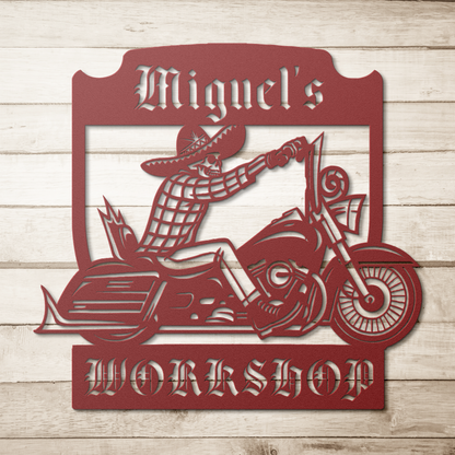 Road King motorcycle garage art