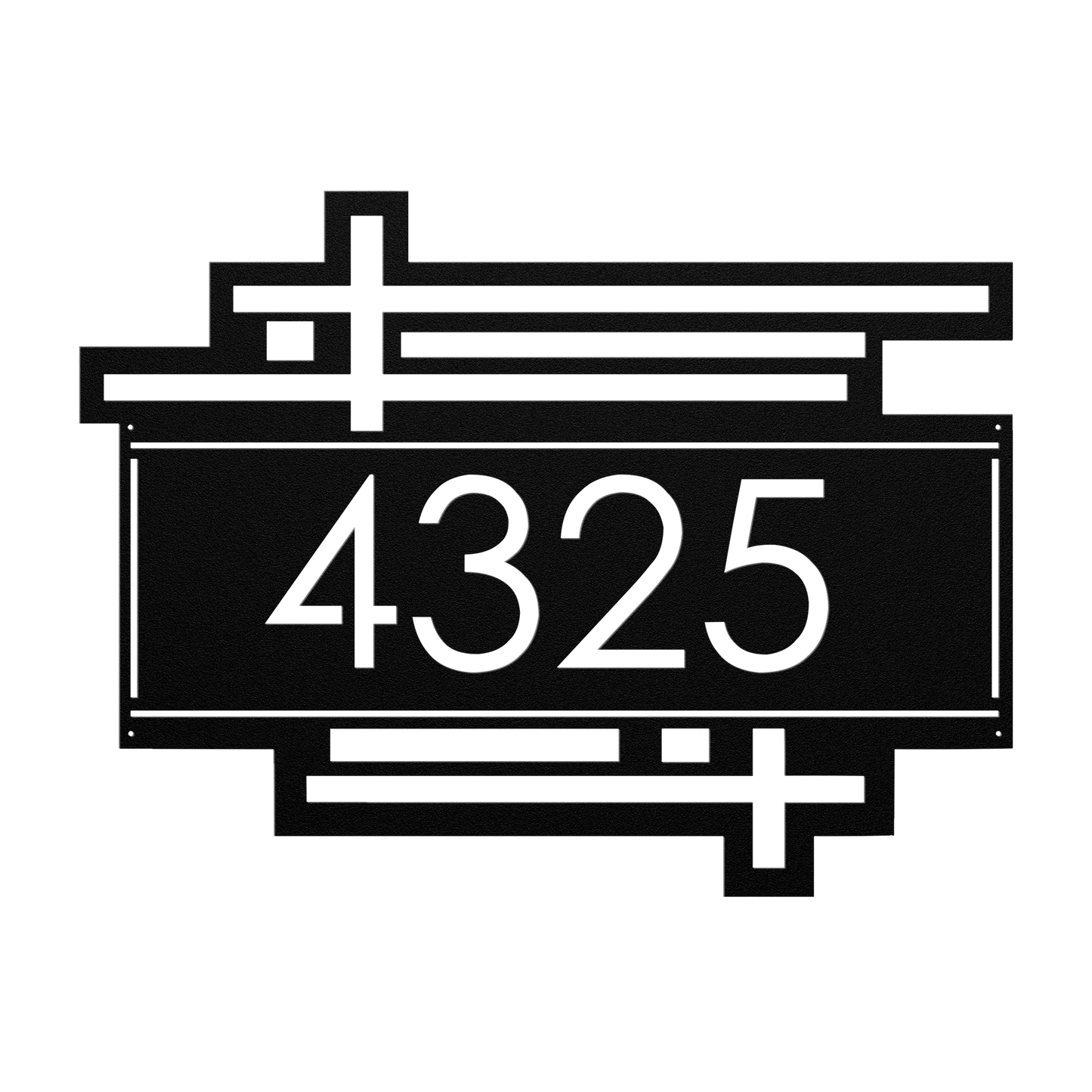 Personalized MCM house number wall art