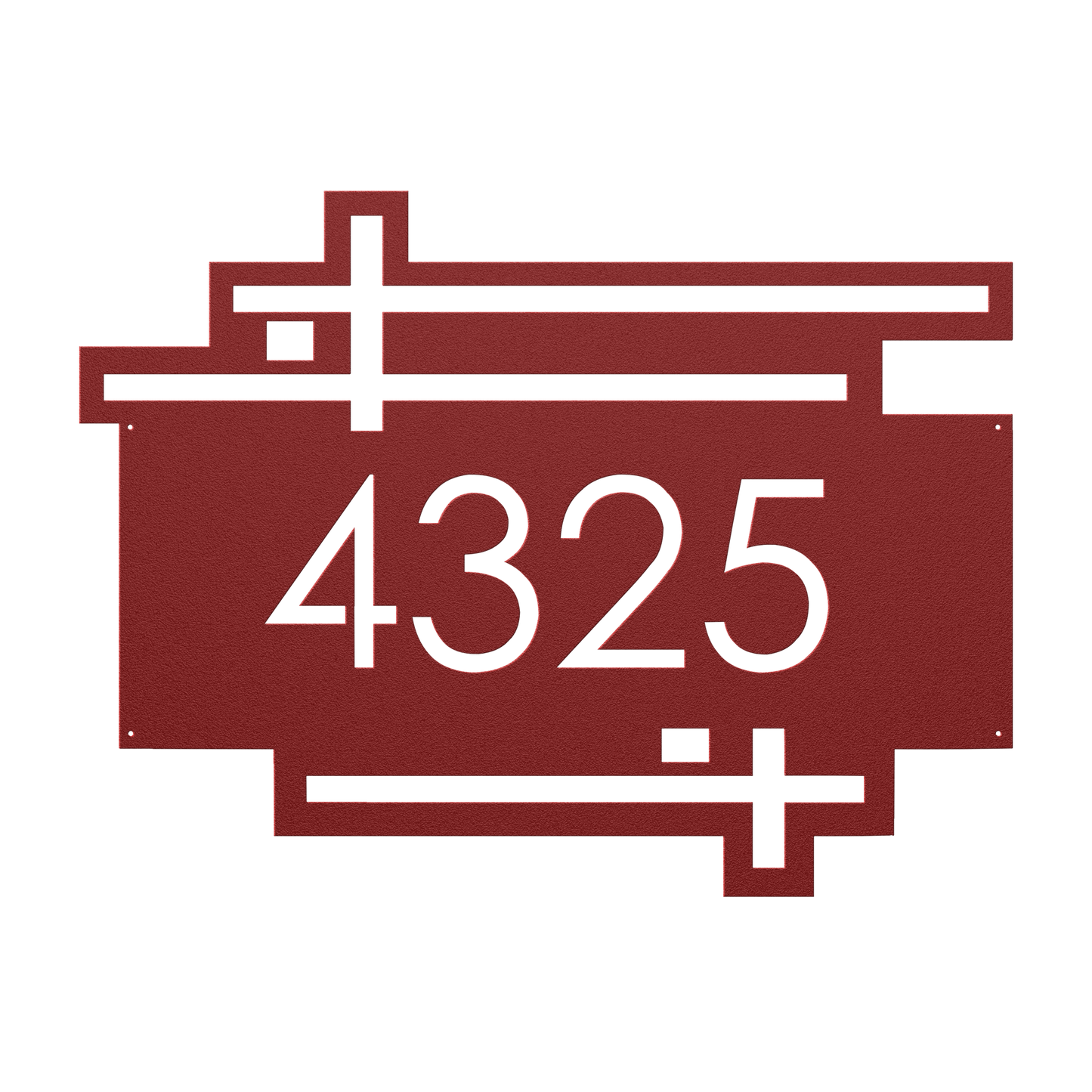 retro house address sign
