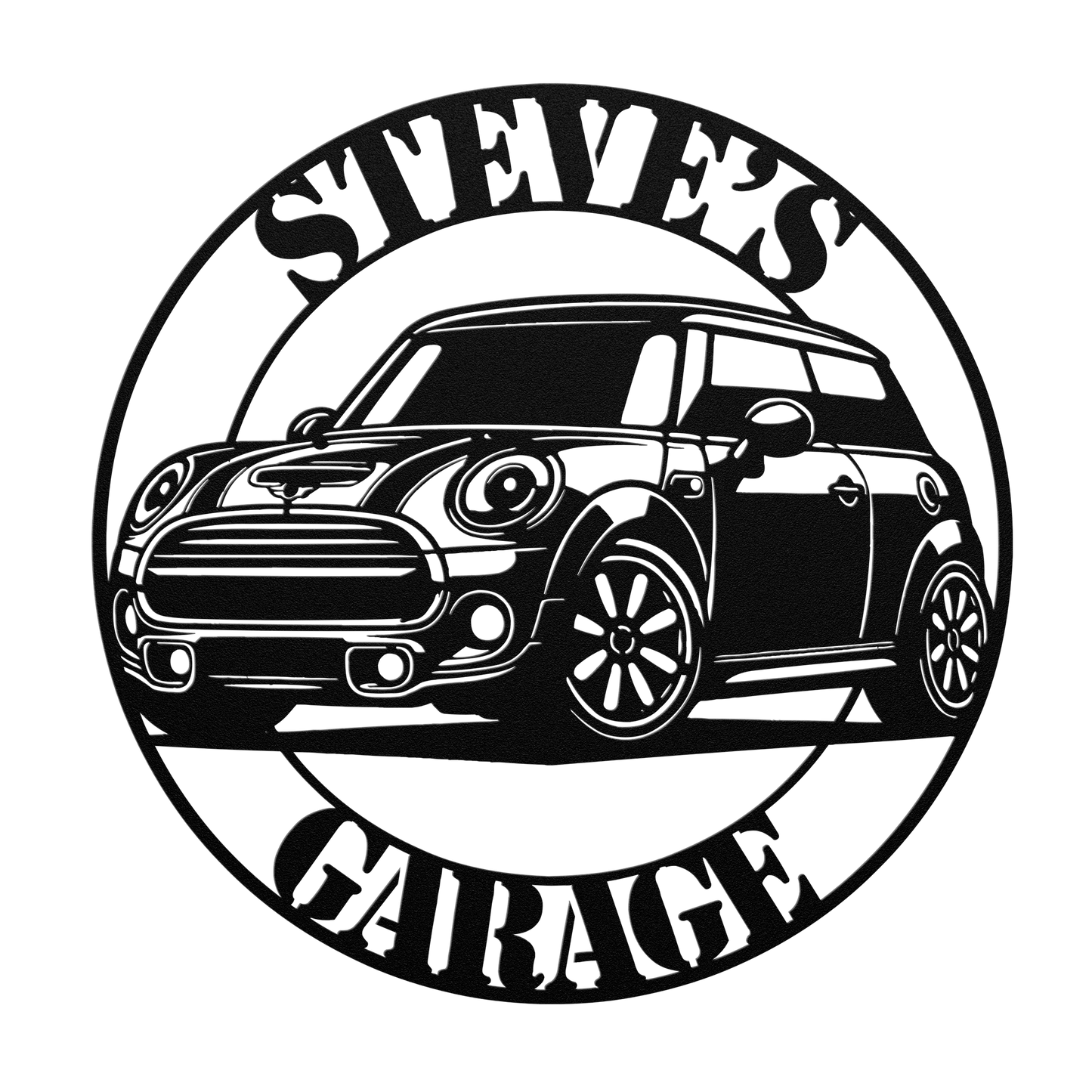 Mini Cooper Garage Sign