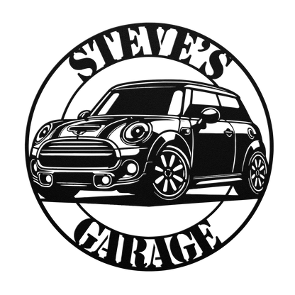 Mini Cooper Garage Sign