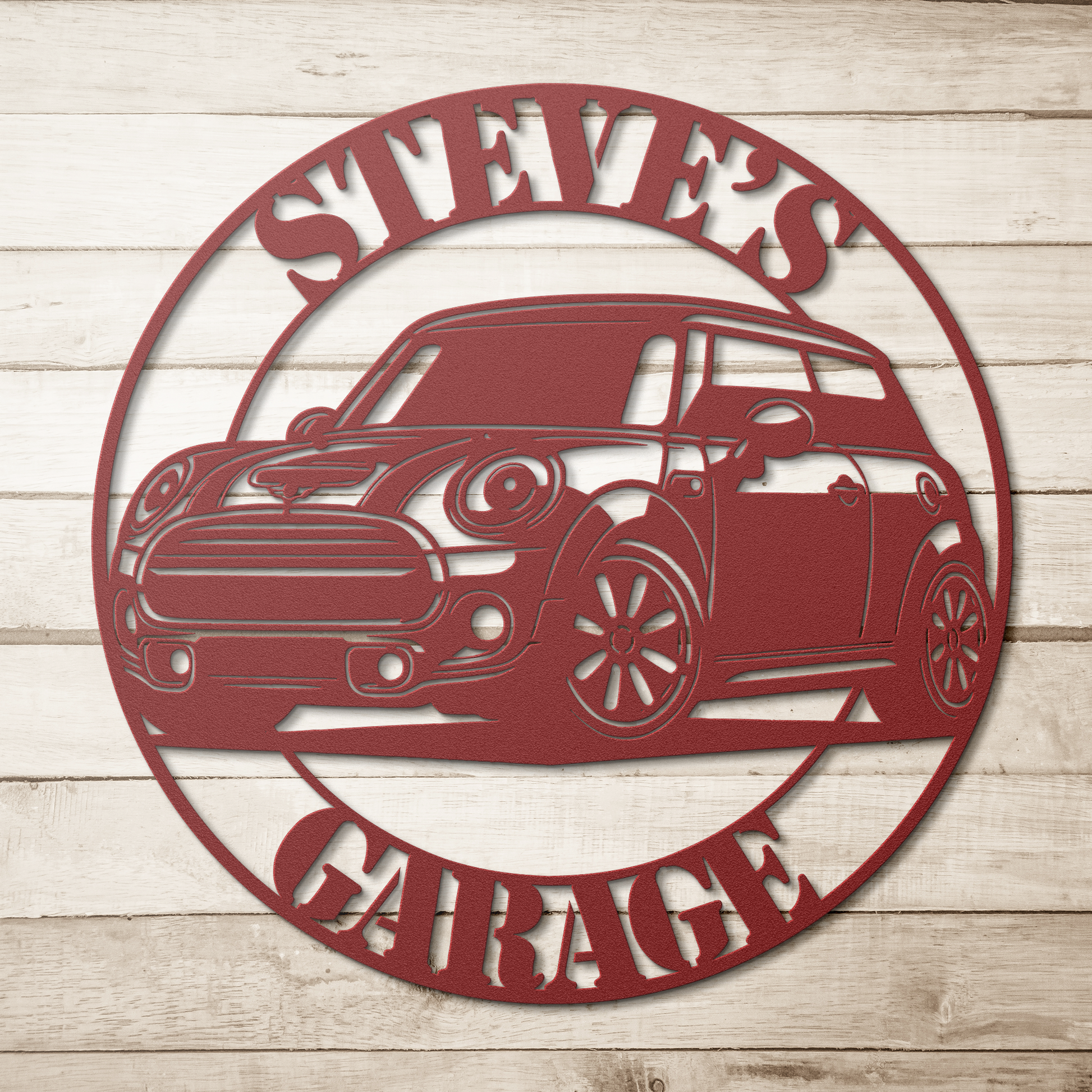 Mini Cooper Metal Sign