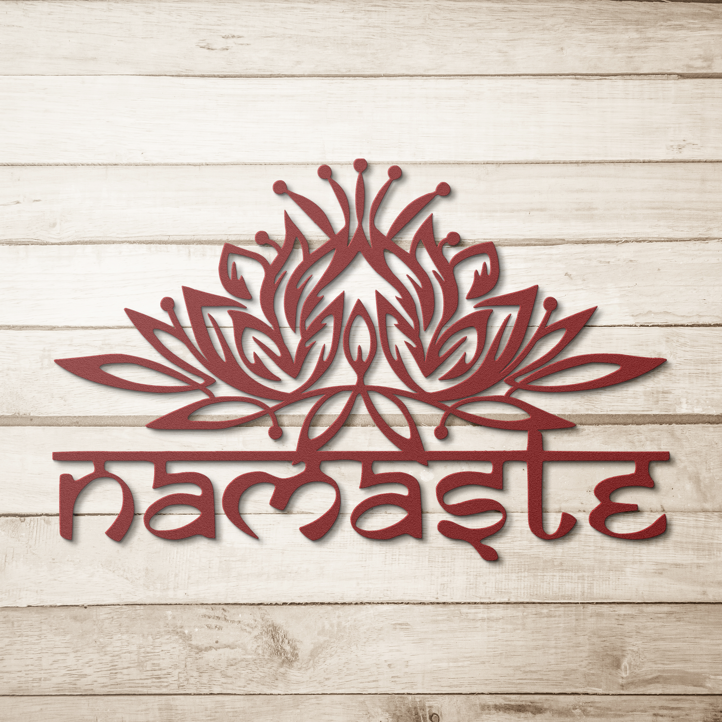 Yoga studio decor metal sign