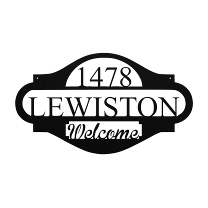 personalized metal address sign