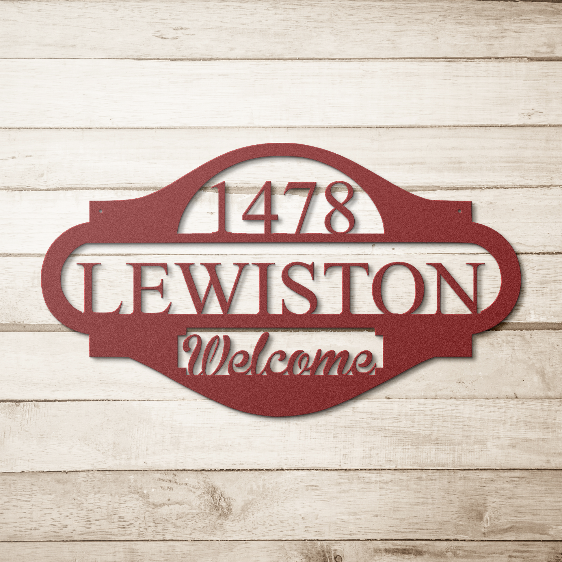 custom house number wall art