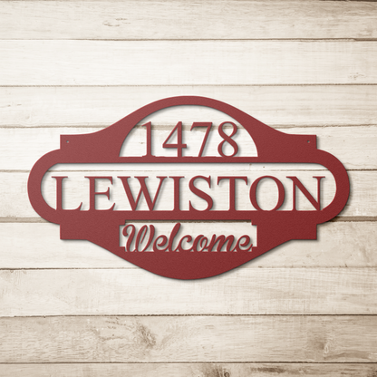 custom house number wall art