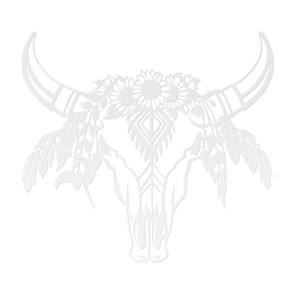 Rustic cow skull decor for cabin
