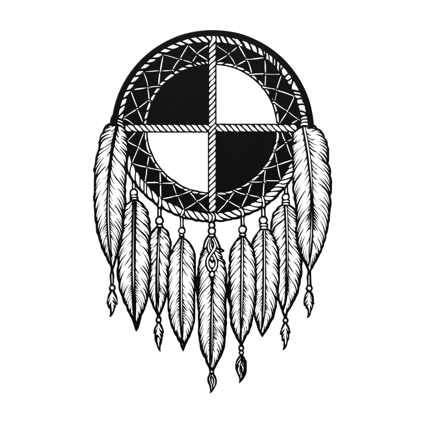 USA made medicine wheel outdoor wall sign