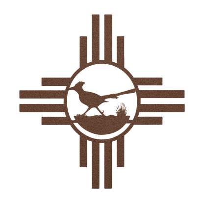 Outdoor roadrunner metal sign