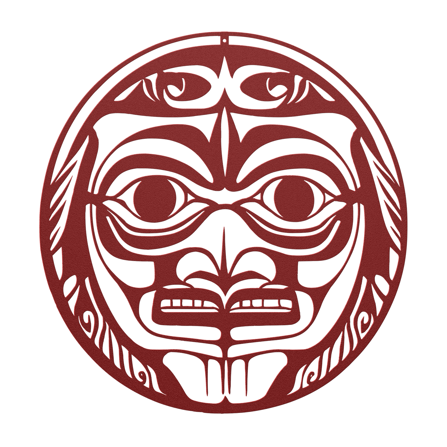 Rustic Alaskan Native Totem Pole Sign for Outdoor Use