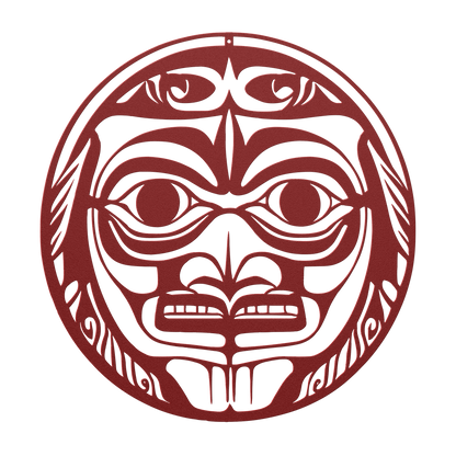 Rustic Alaskan Native Totem Pole Sign for Outdoor Use