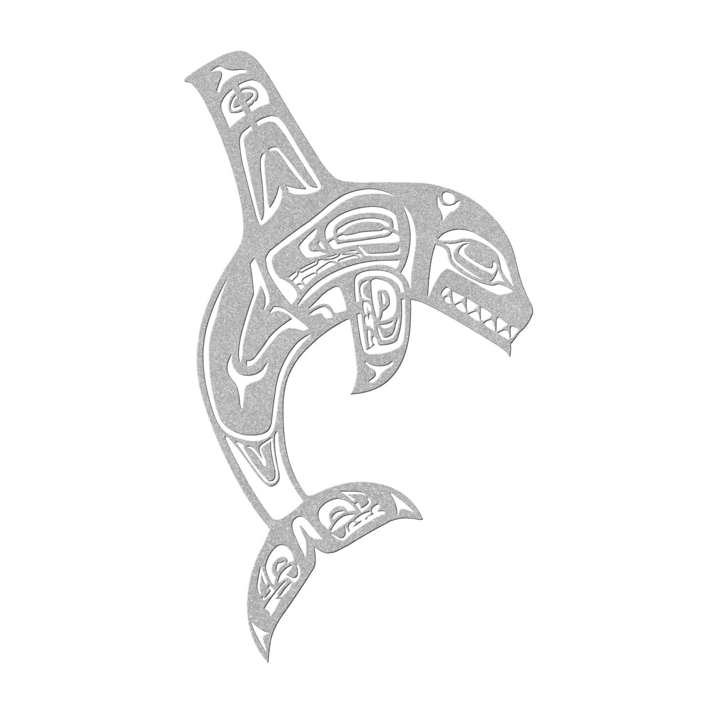 Personalized orca totem pole metal artwork