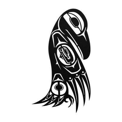 Personalized raven totem metal wall artwork