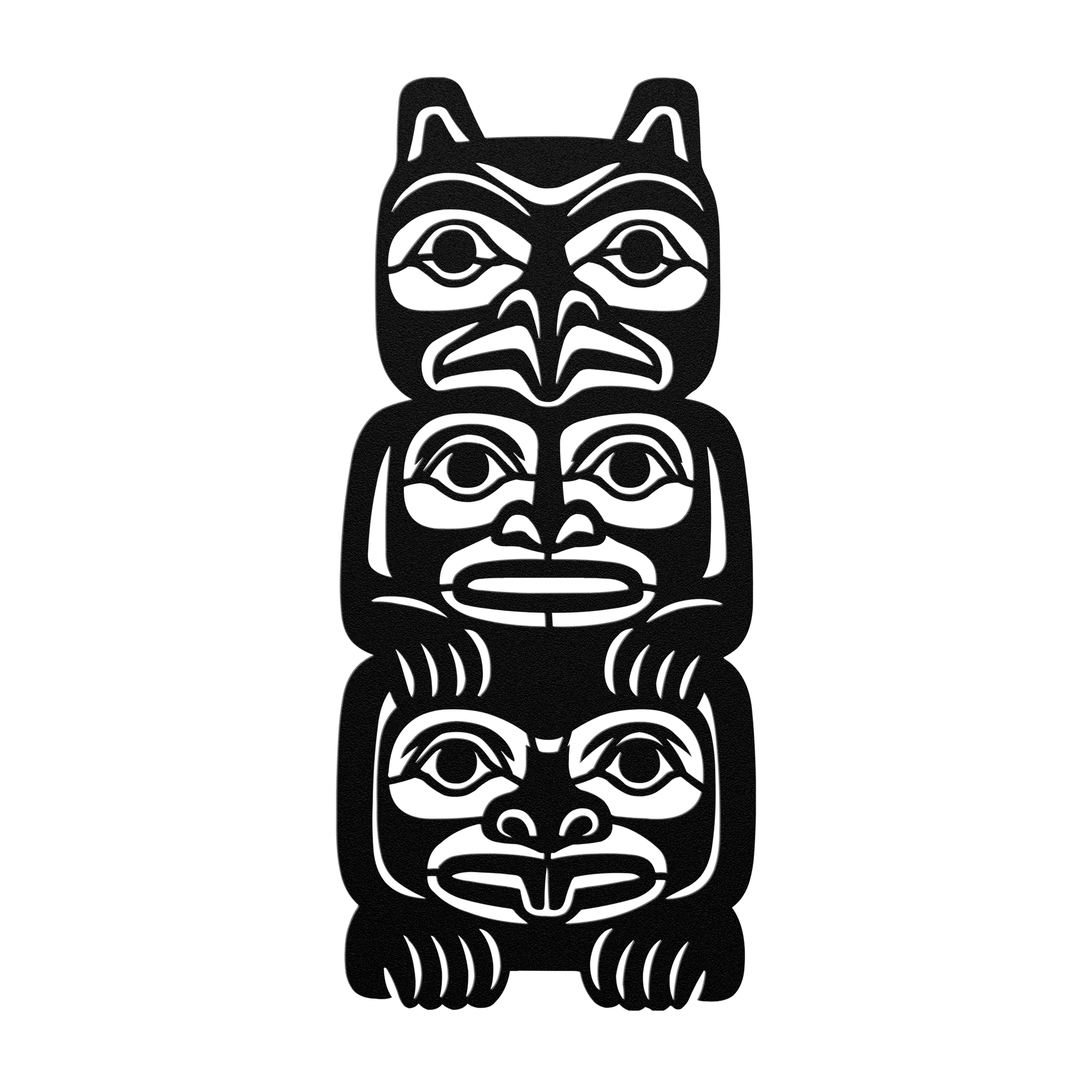 Northwest_Tribal_Totem_Pole_Metal_Sign__Black_Transparent_Mockup.png