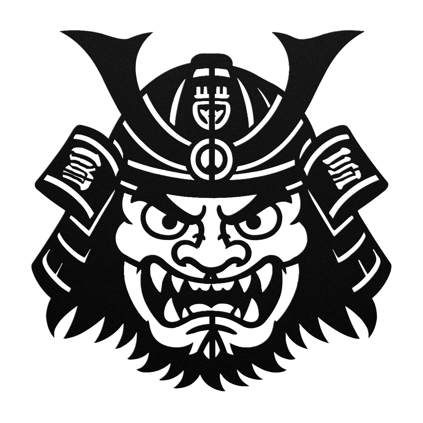 Japanese warrior helmet metal art