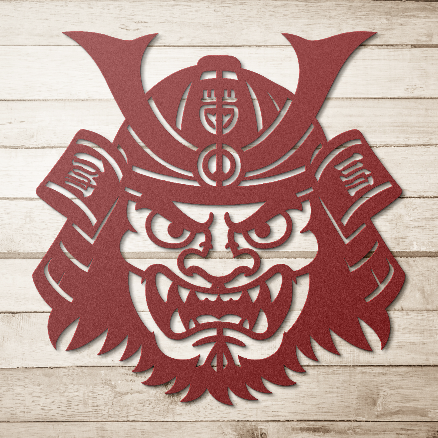 Oni samurai mask wall sign