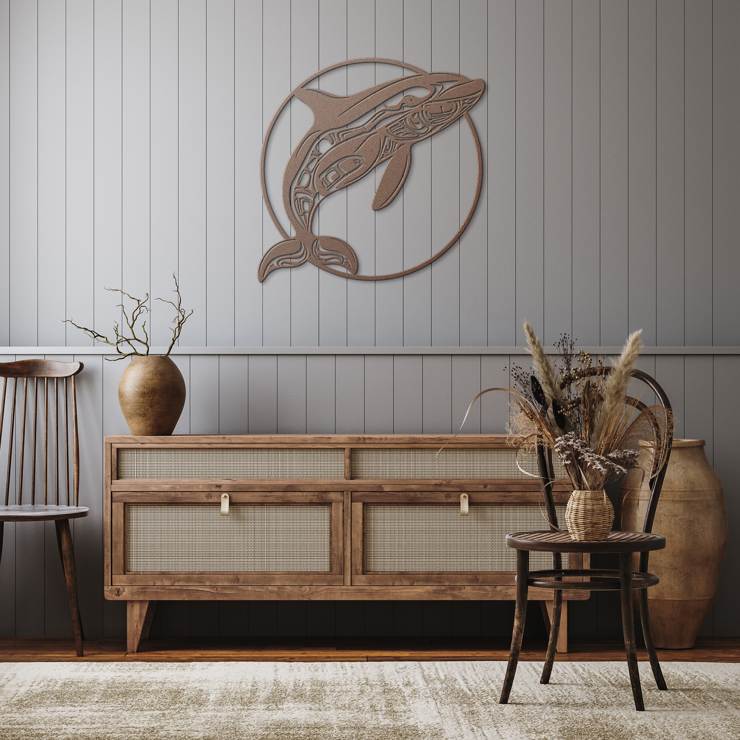 Pacific_Northwest_Killer_Whale_Metal_Art_Copper_Rustic_Hallway_Mockup.png