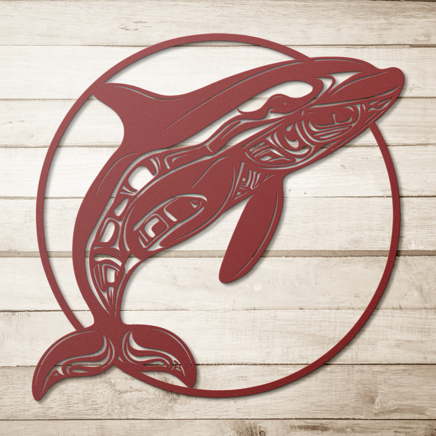 Pacific_Northwest_Killer_Whale_Metal_Art_Red_Simple_Wood_BKGD_Mockup.png