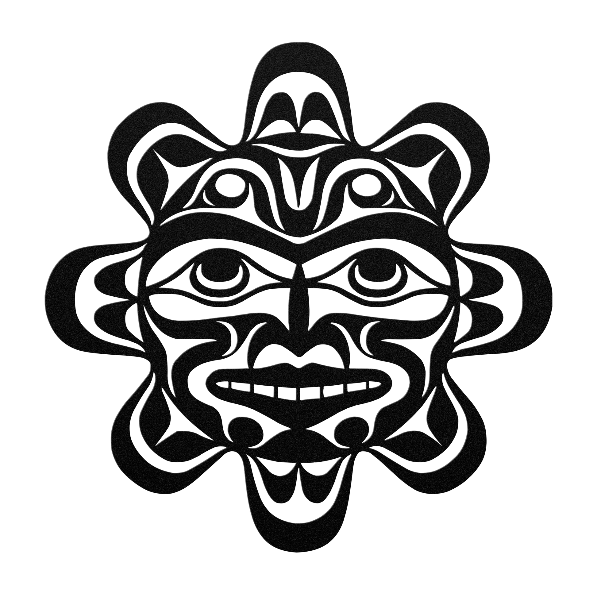 Native American style steel sun symbol