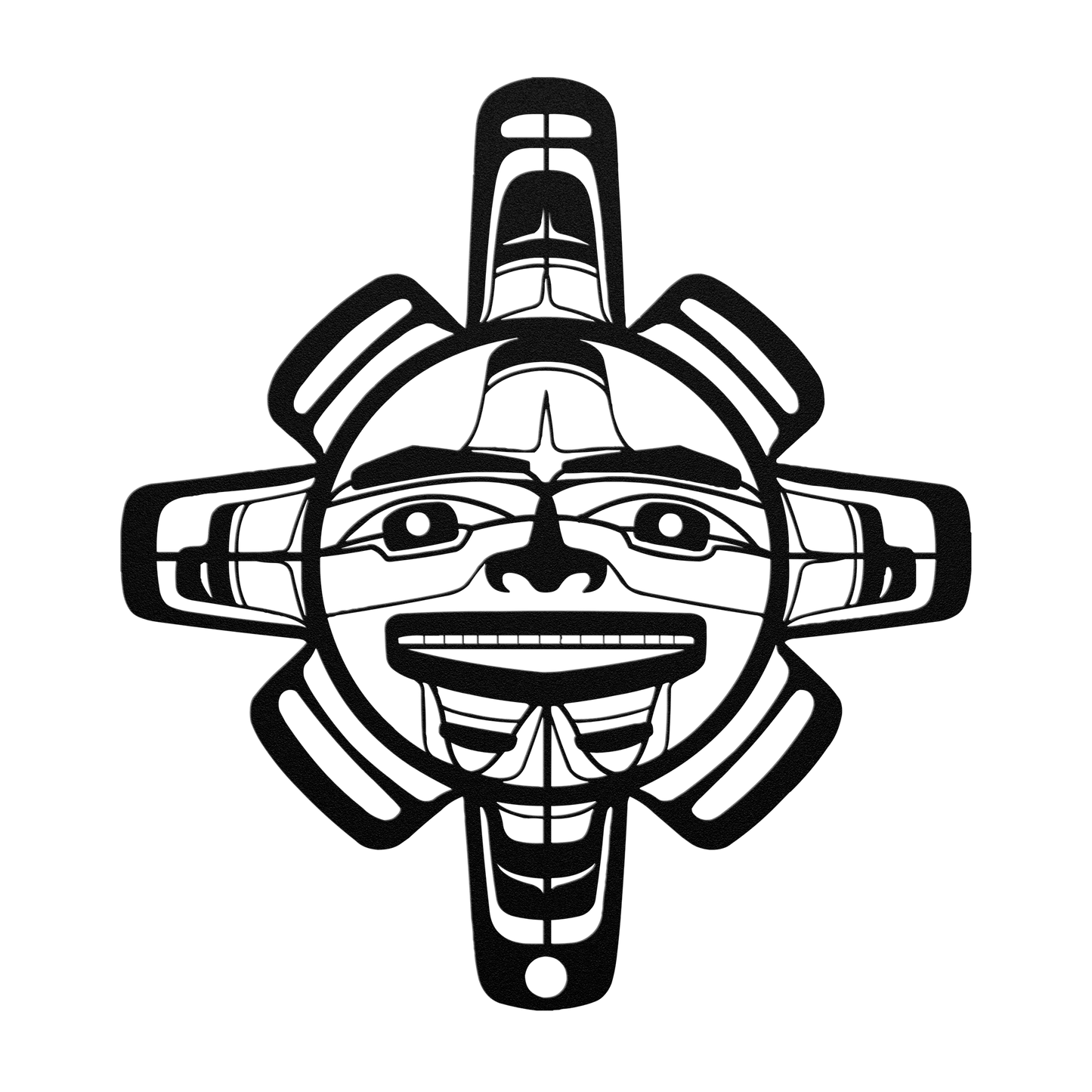 Native American style steel sun symbol