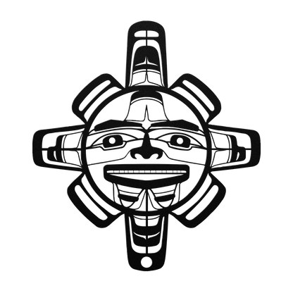 Native American style steel sun symbol