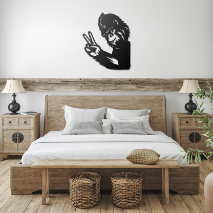 Peek-a-Boo_Peace_Sign_Bigfoot_Metal_Sign_Black_Farmhouse_Bedroom_Mockup.png