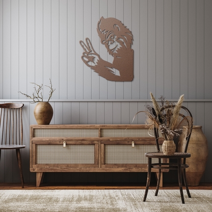 Peek-a-Boo_Peace_Sign_Bigfoot_Metal_Sign_Copper_Rustic_Hallway_Mockup.png