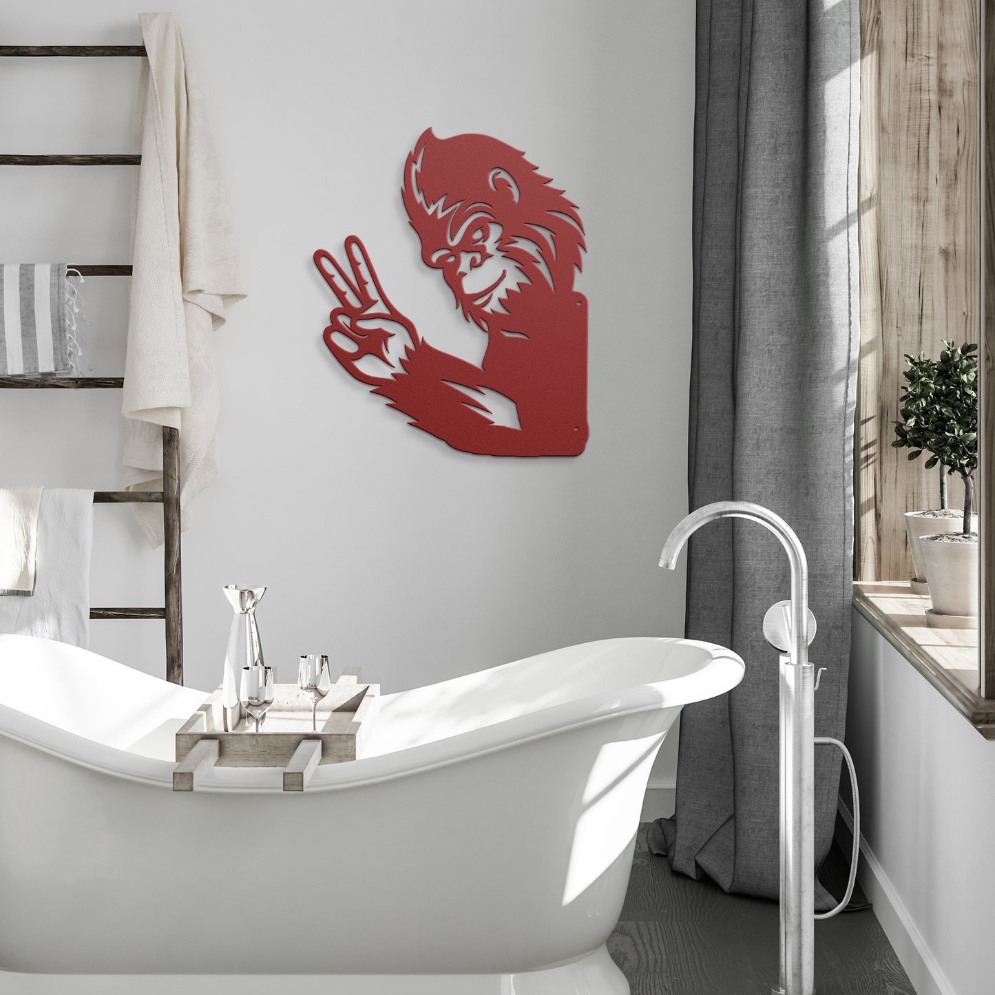Peek-a-Boo_Peace_Sign_Bigfoot_Metal_Sign_Red_Modern_Bathroom_Mockup.png