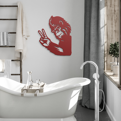 Peek-a-Boo_Peace_Sign_Bigfoot_Metal_Sign_Red_Modern_Bathroom_Mockup.png