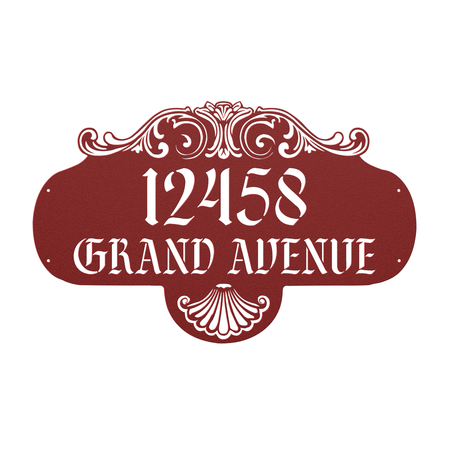 art nouveau metal sign