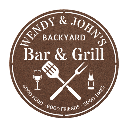 Patio bar pool sign with custom text