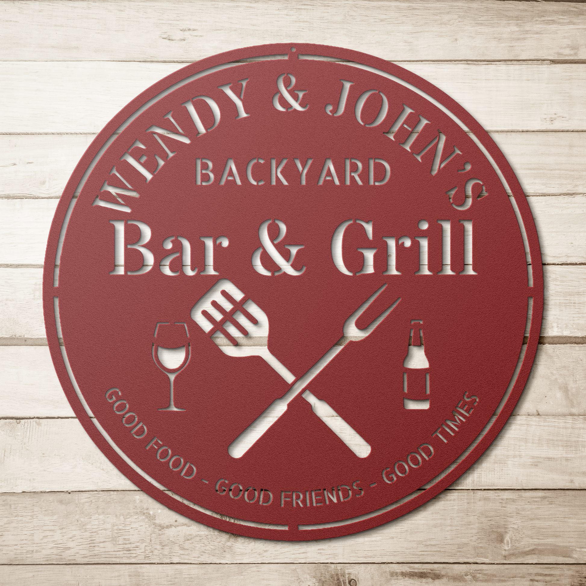 Personalized poolside decor sign