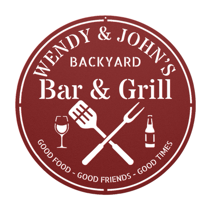 Pool area name sign in steel