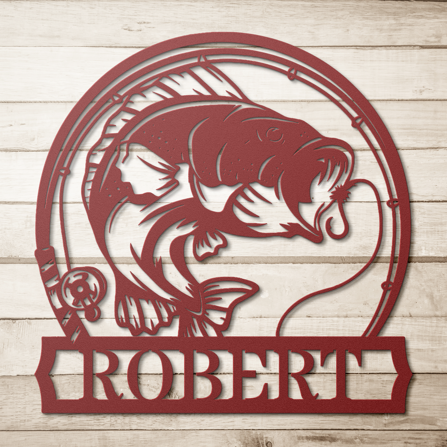 Custom steel fish wall art