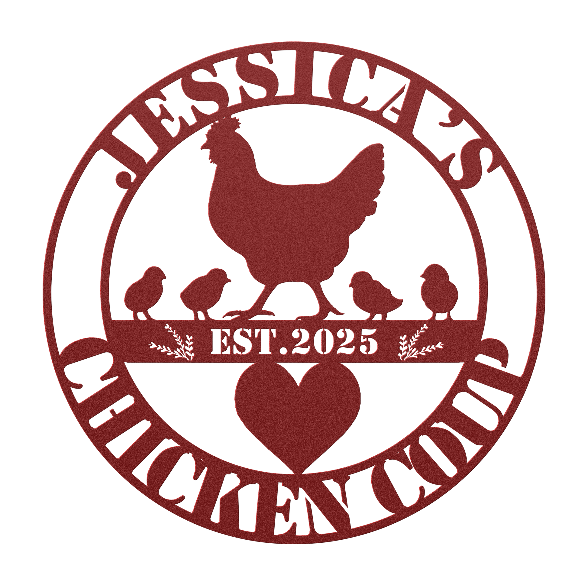 Rustic chicken wall art