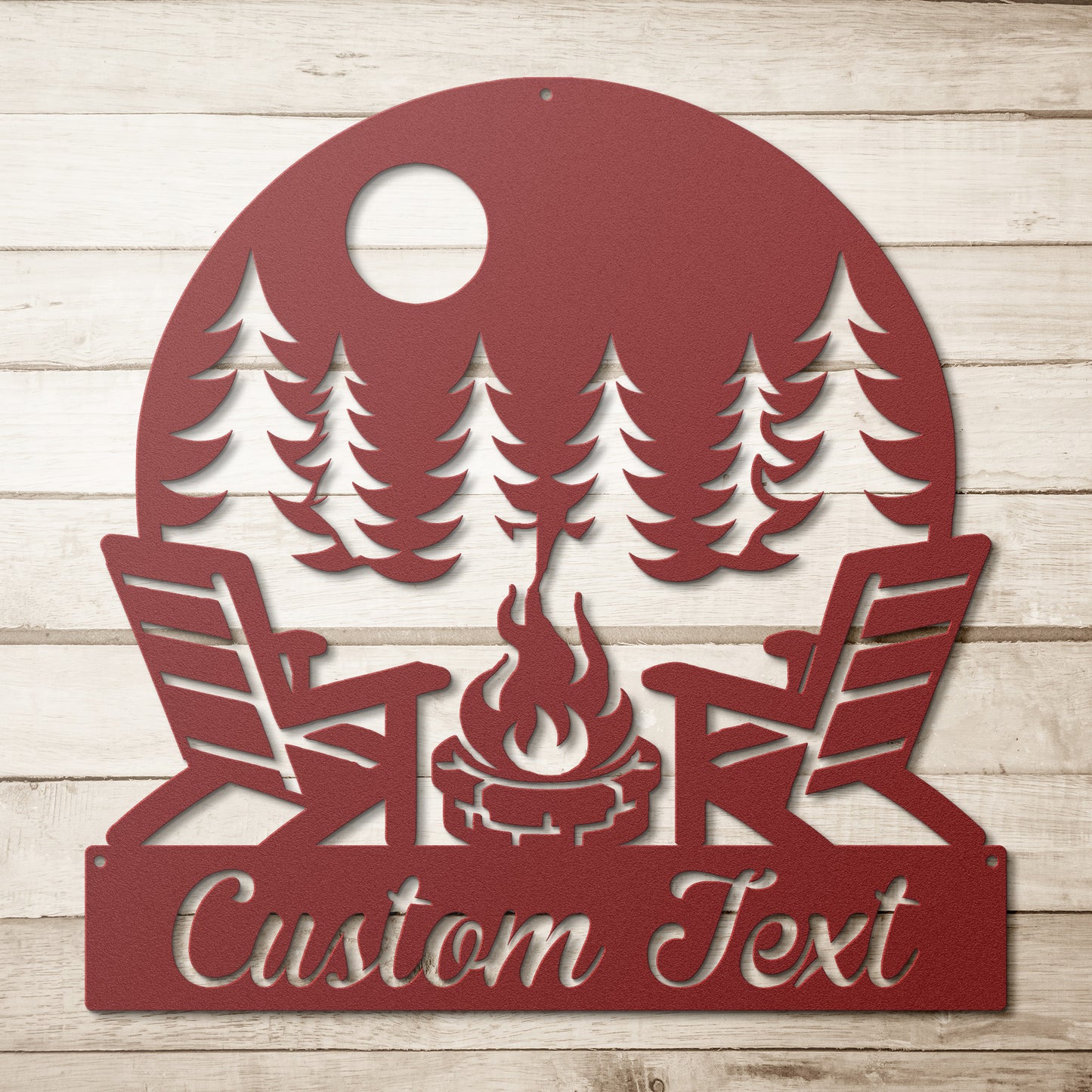 Personalized Firepit Backyard Metal Sign