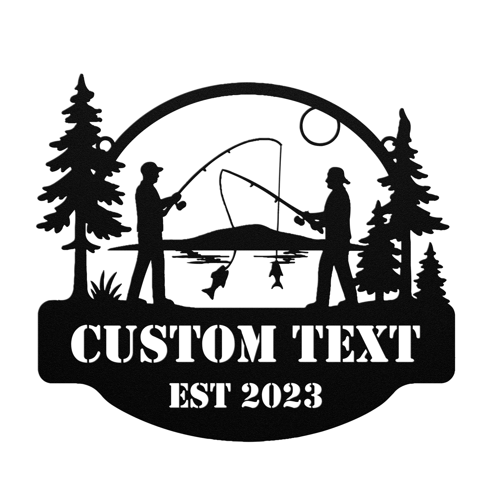 Custom steel camp sign