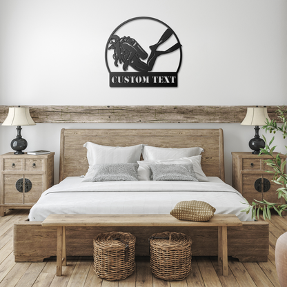 Rustic scuba diver metal plaque – unique gift for underwater explorers