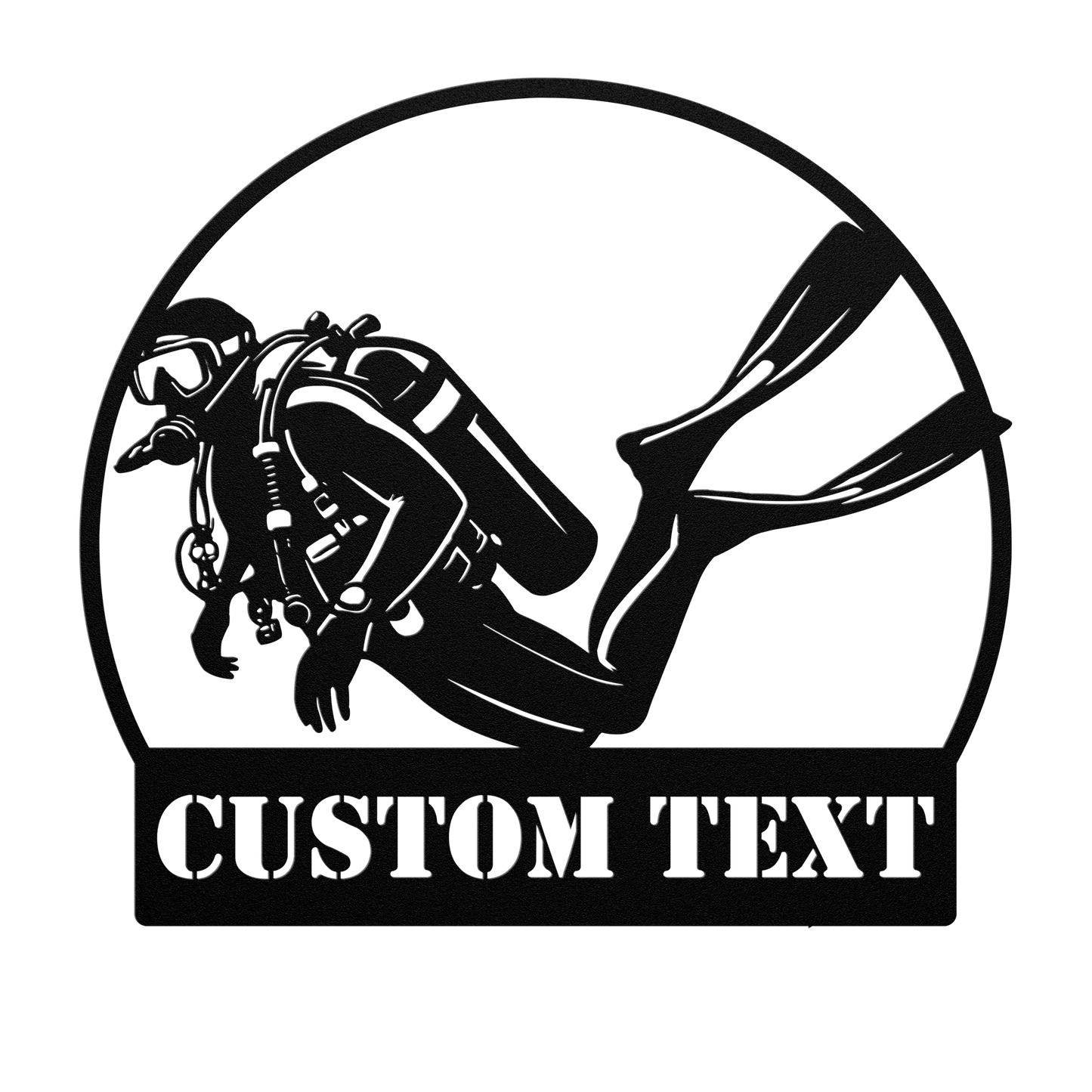 Scuba diving metal wall decor – ocean adventure home and dive shop sign