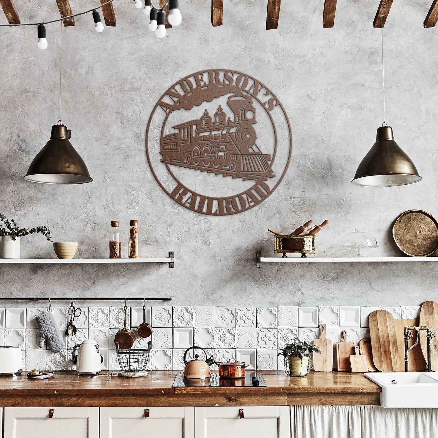 Custom Train Metal Sign Metal Train Wall Decor