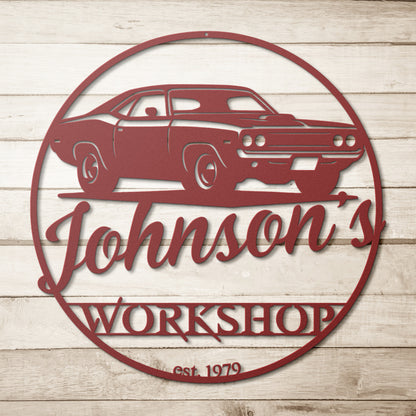 Classic Charger Mopar American Muscle Car Metal Sign