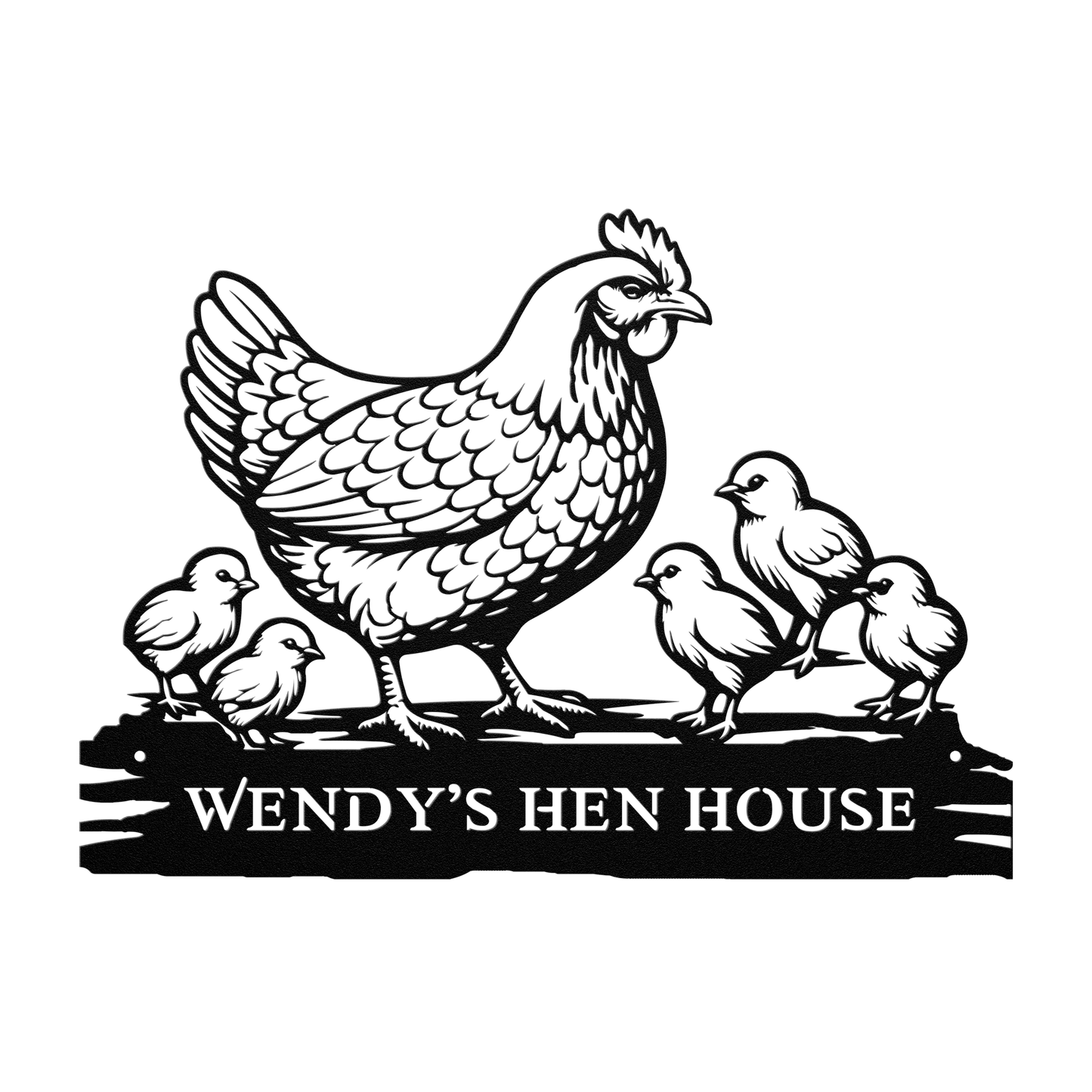 Rustic farmhouse chicken coop décor sign