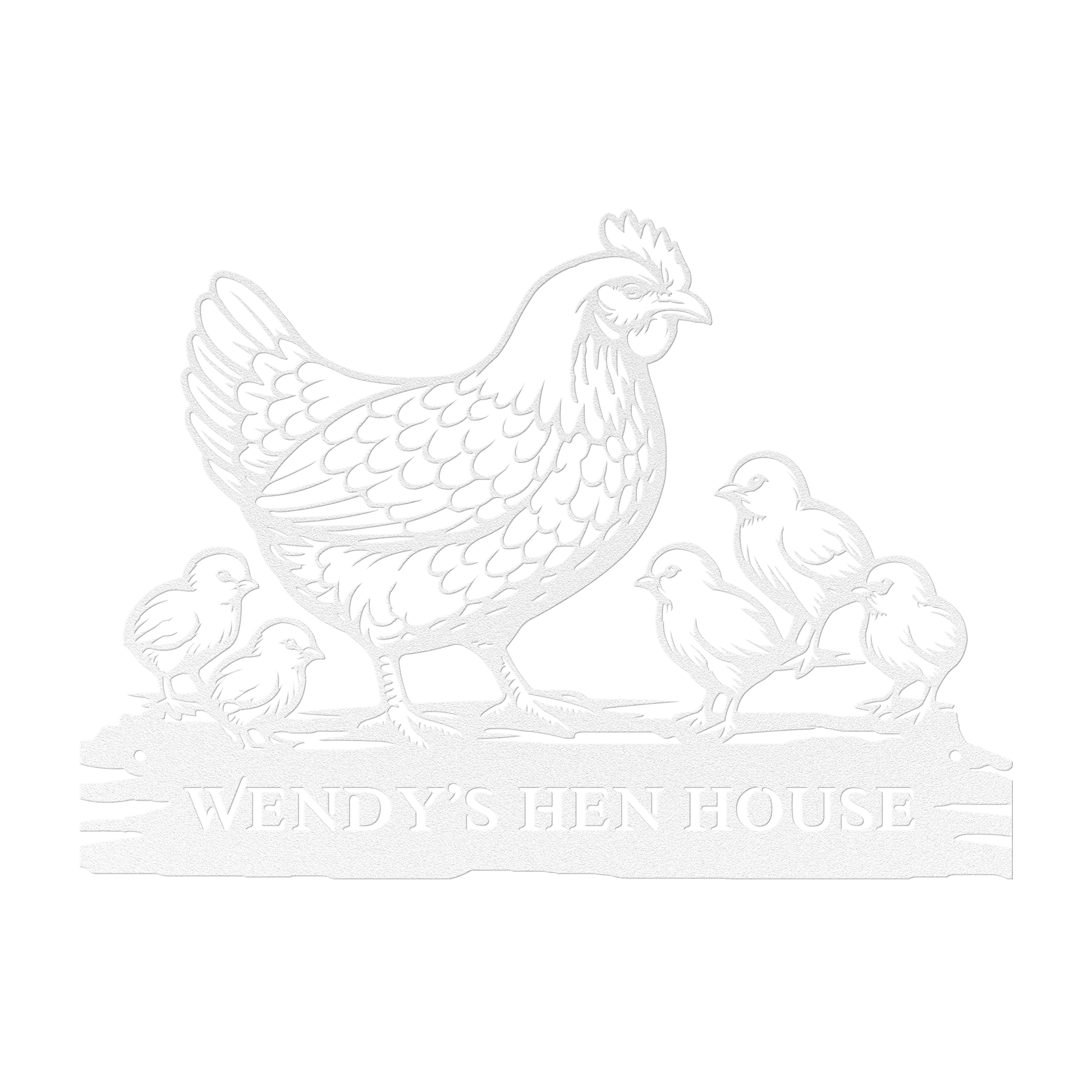 Custom Chicken Hen House Metal Sign