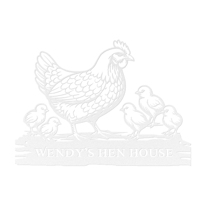 Custom Chicken Hen House Metal Sign