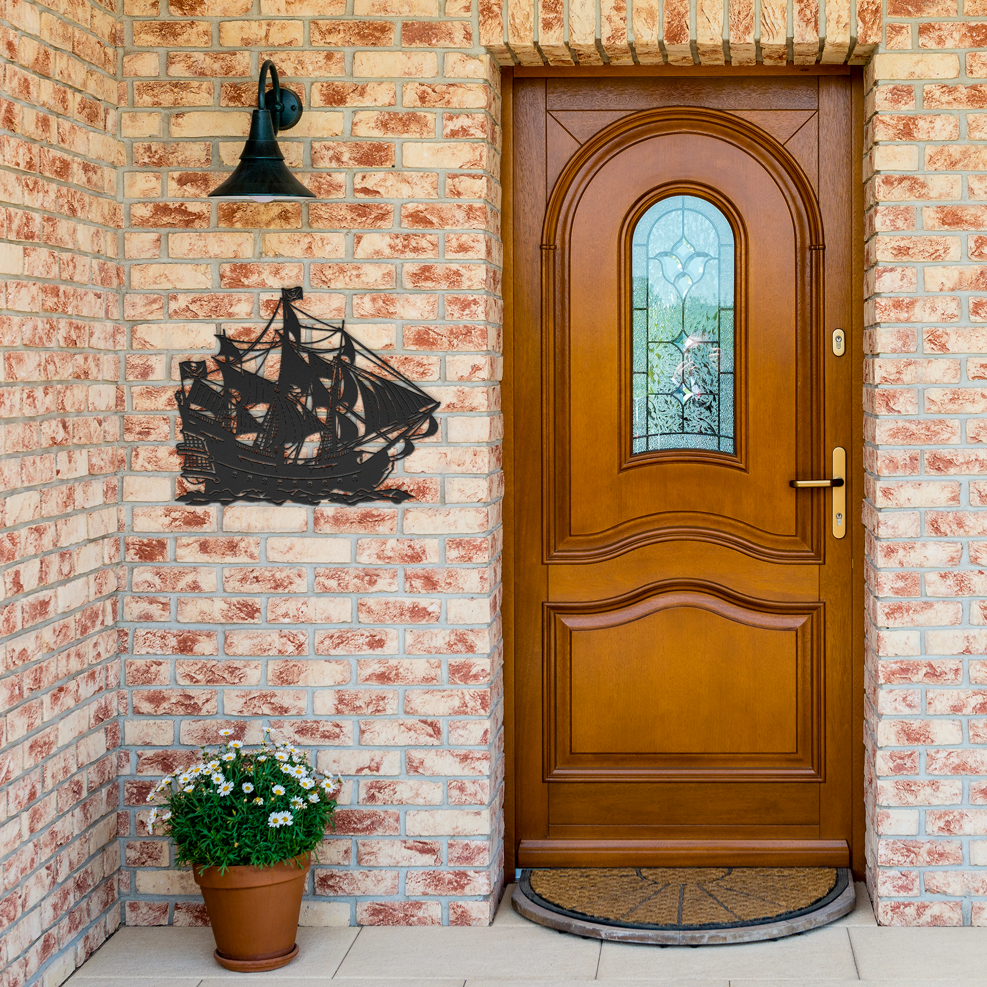 Pirate_Ship_Metal_Wall_Art_Jolly_Roger_N_Black_Brick_Entrance_Mockup.png