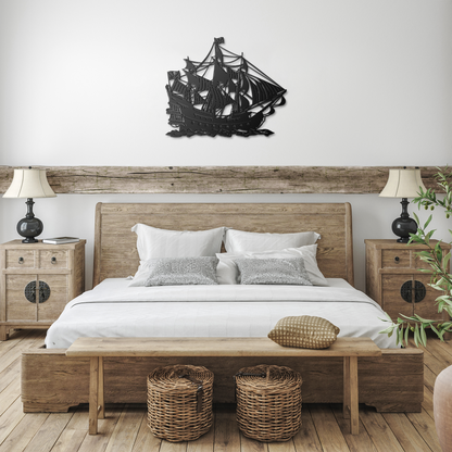 Pirate_Ship_Metal_Wall_Art_Jolly_Roger_N_Black_Farmhouse_Bedroom_Mockup.png